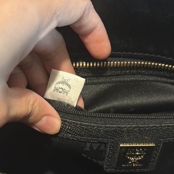 MCM Munchen Tote Black Saffiano Leather Handbag (EUC) - Picture 11 of 12